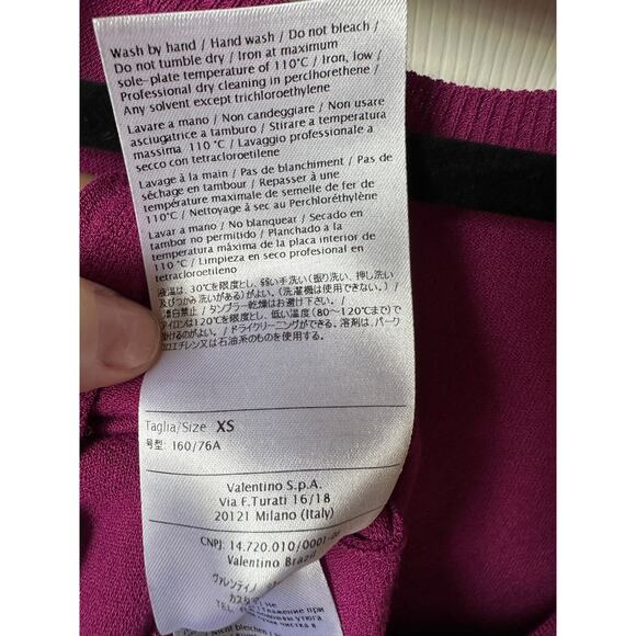 RED Valentino Fuchsia Knit Mini Sleeveless Dress Size XS Designer MadeinItaly - Picture 8 of 9